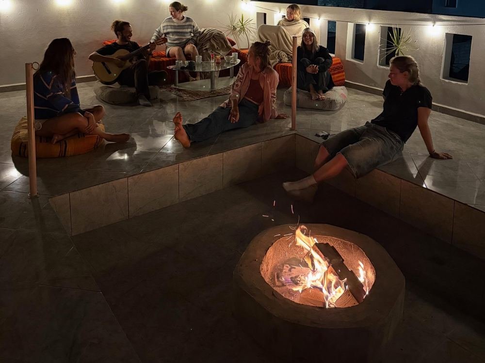 Feu de camp sur le rooftop