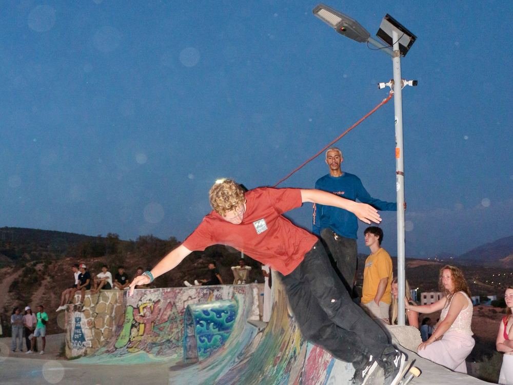 Skatepark au coucher du soleil